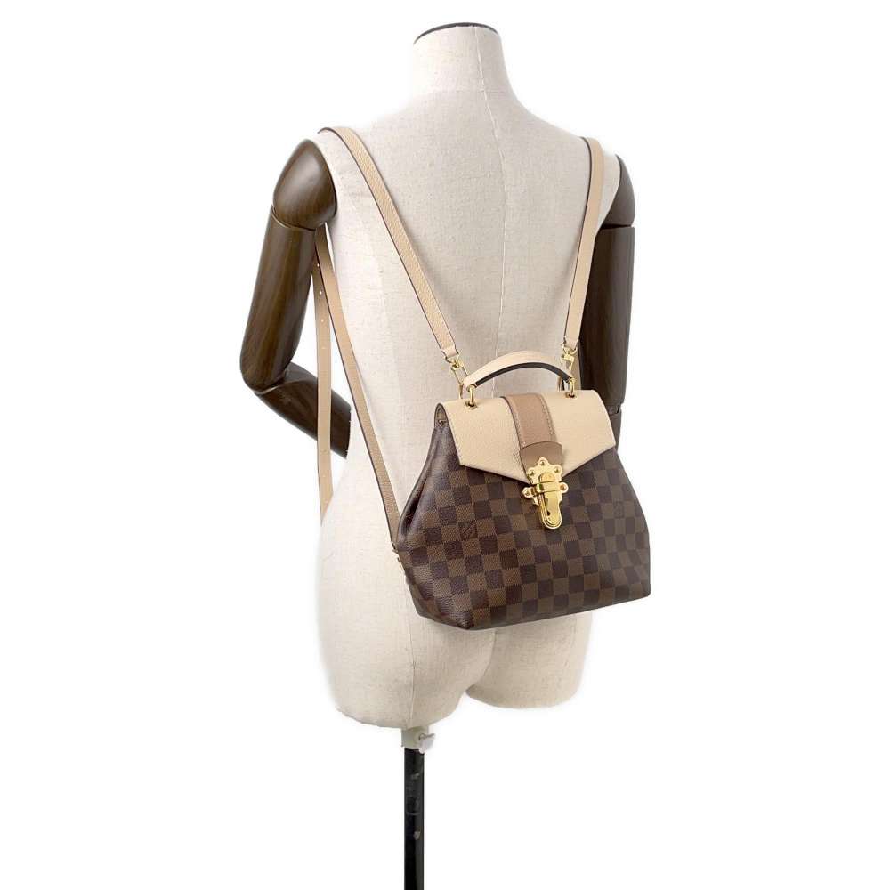 LOUIS VUITTON Clapton Backpack BeigeN42259 Damier Ebene Canvas