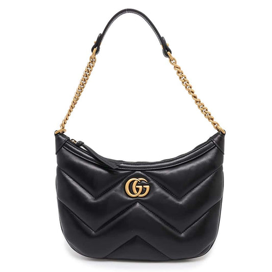 GUCCI GG Marmont Small Shoulder Bag Black777263 Leather