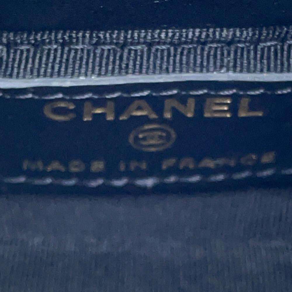 CHANEL Matelasse MiniDrawstring Bag Square ChainShoulder Bag Black Lambskin