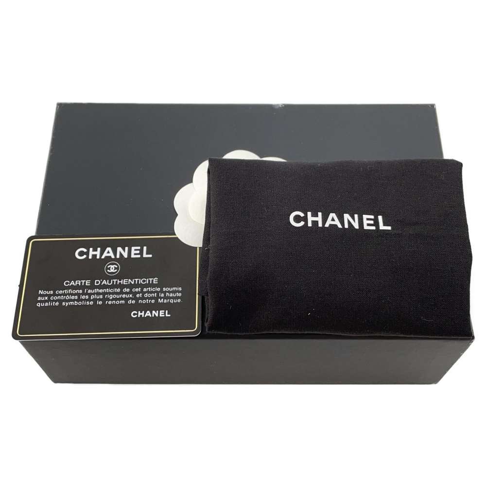 CHANEL Matelasse MiniDrawstring Bag Square ChainShoulder Bag Black Lambskin