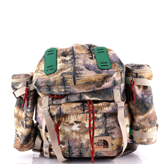 Gucci x The North Face Flap Backpack Printed Nylon Large