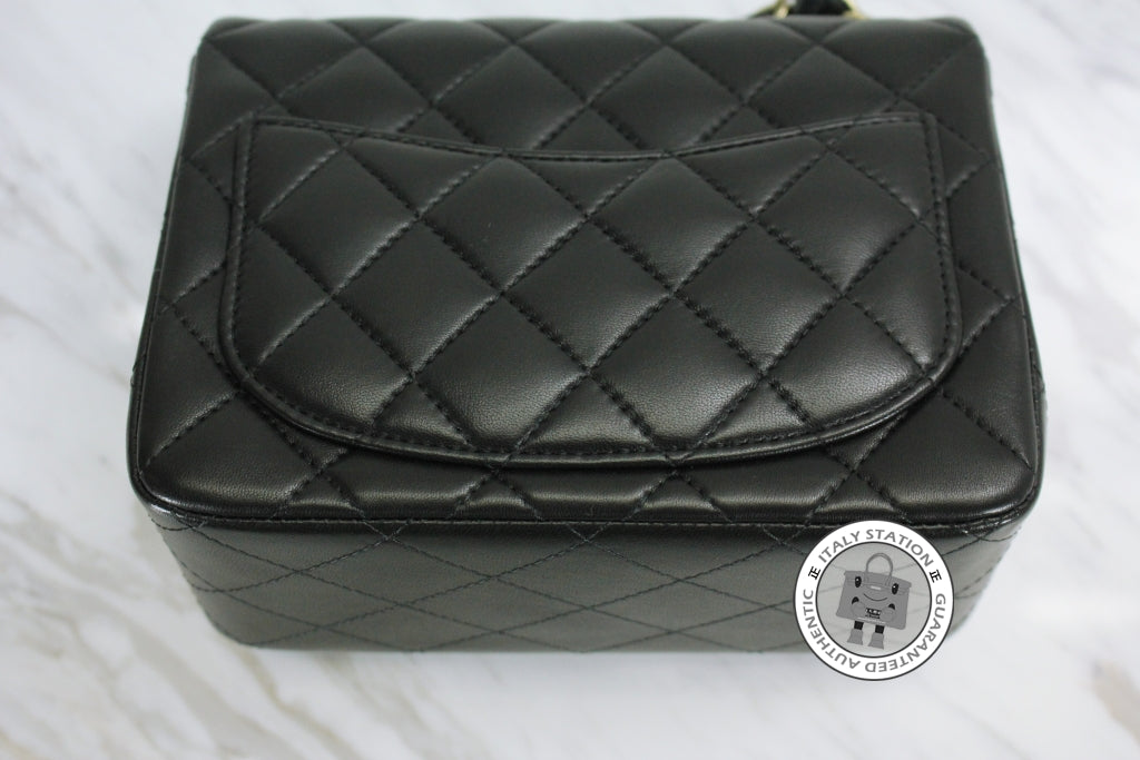 Chanel A35200 Classic CC Black Lambskin Mini Shoulder Bags Gbhw