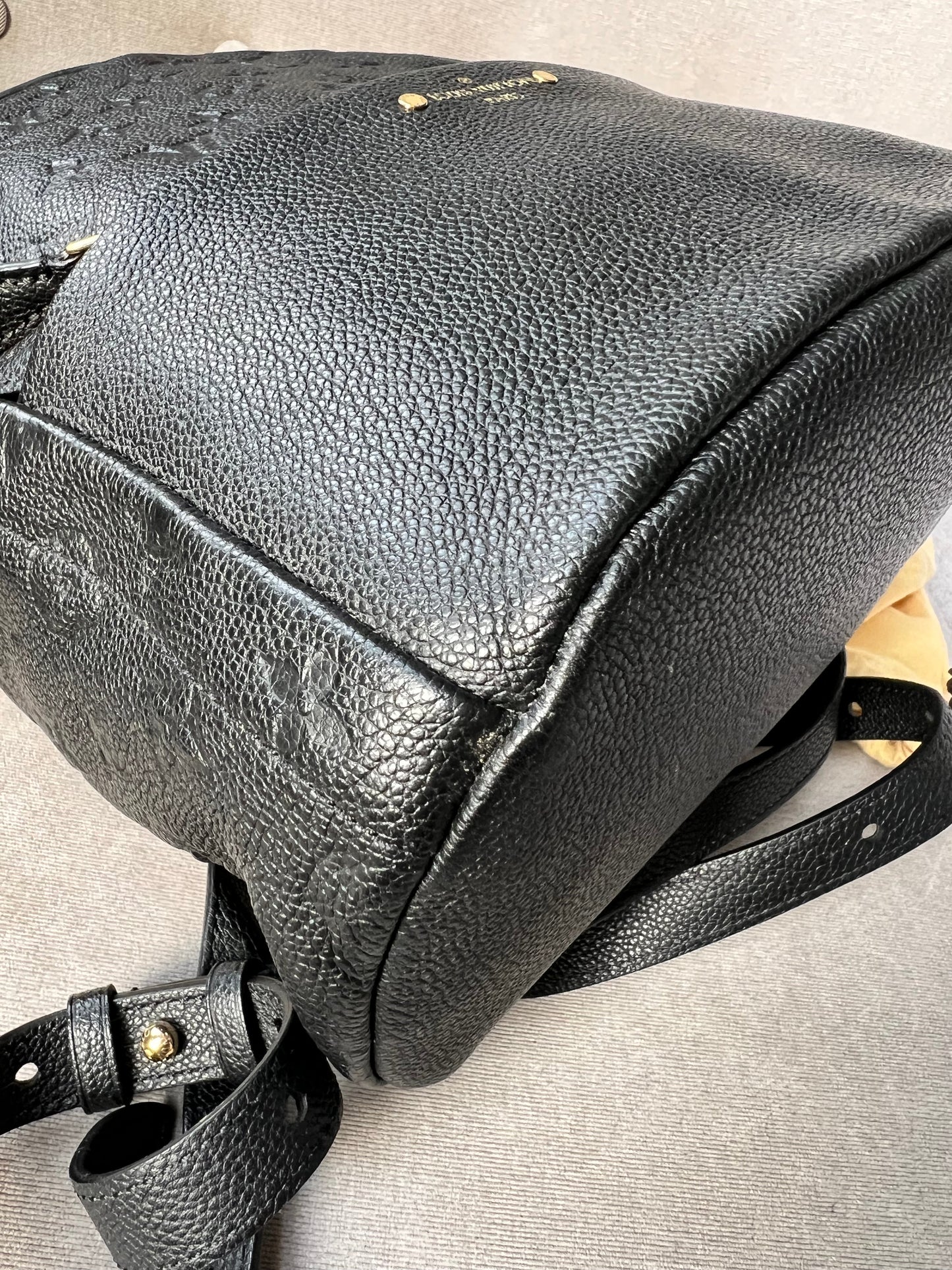 Louis Vuitton Sarbonne Backpack Black Empreinte