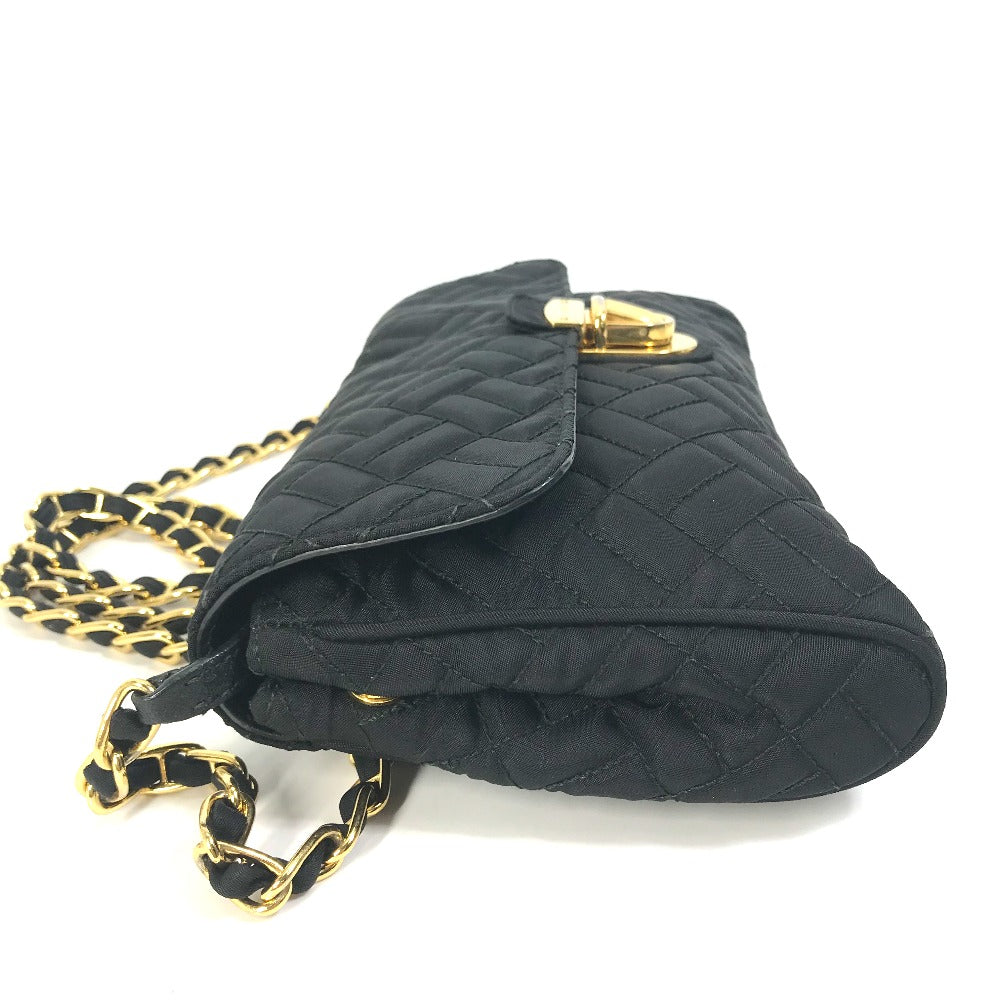 PRADA Shoulder Bag BP0584 Nylon black quilting Women Used