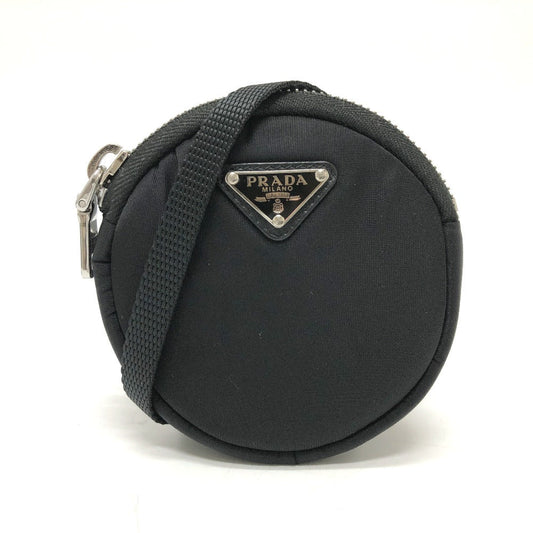 PRADA Shoulder Bag 1TT129 Nylon / leather black Triangle logo Neck pouch unisex(Unisex) Used