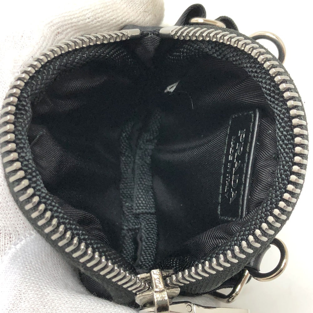 PRADA Shoulder Bag 1TT129 Nylon / leather black Triangle logo Neck pouch unisex(Unisex) Used