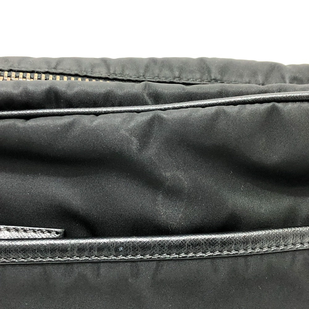 PRADA Shoulder Bag 2VH002 Nylon black Renylon Triangle Logo Women Used