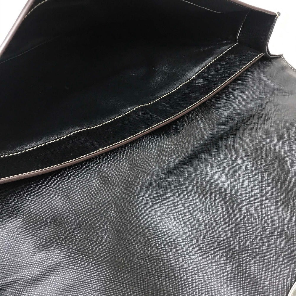 PRADA Clutch bag VR074C leather black Safiano Bijou x studs unisex(Unisex) Used