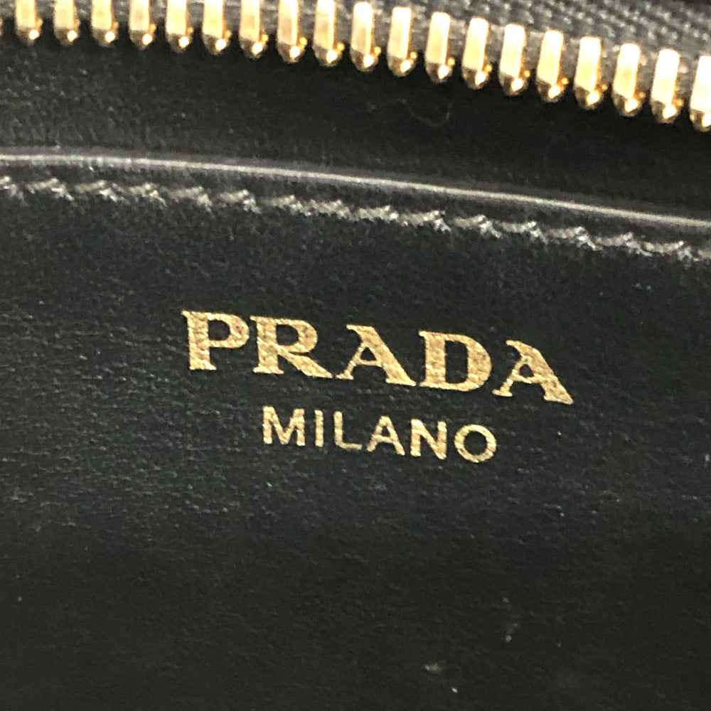 PRADA Shoulder Bag 1BH104 Safiano leather White / black logo Women Used