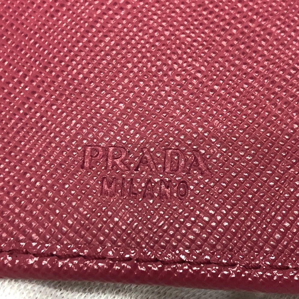 PRADA Key case Key holder  1M0223 Safiano leather pink logo