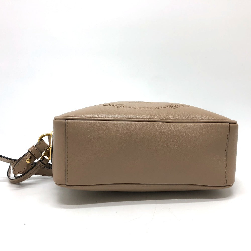 PRADA Shoulder Bag 1BH089 leather beige logo GLACE CALF CAMMEO Women Used