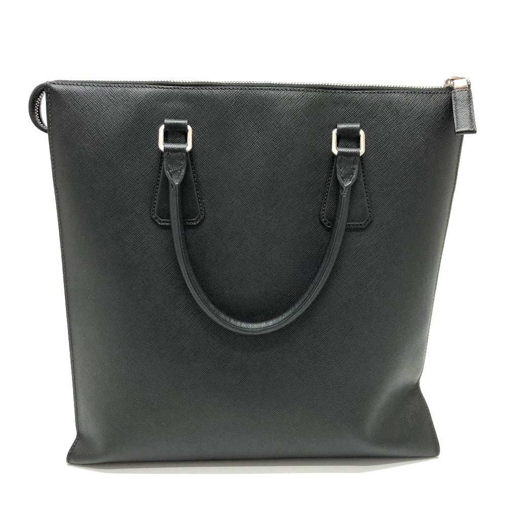 PRADA Tote Bag 2VG079 Safiano leather black logo business mens Used