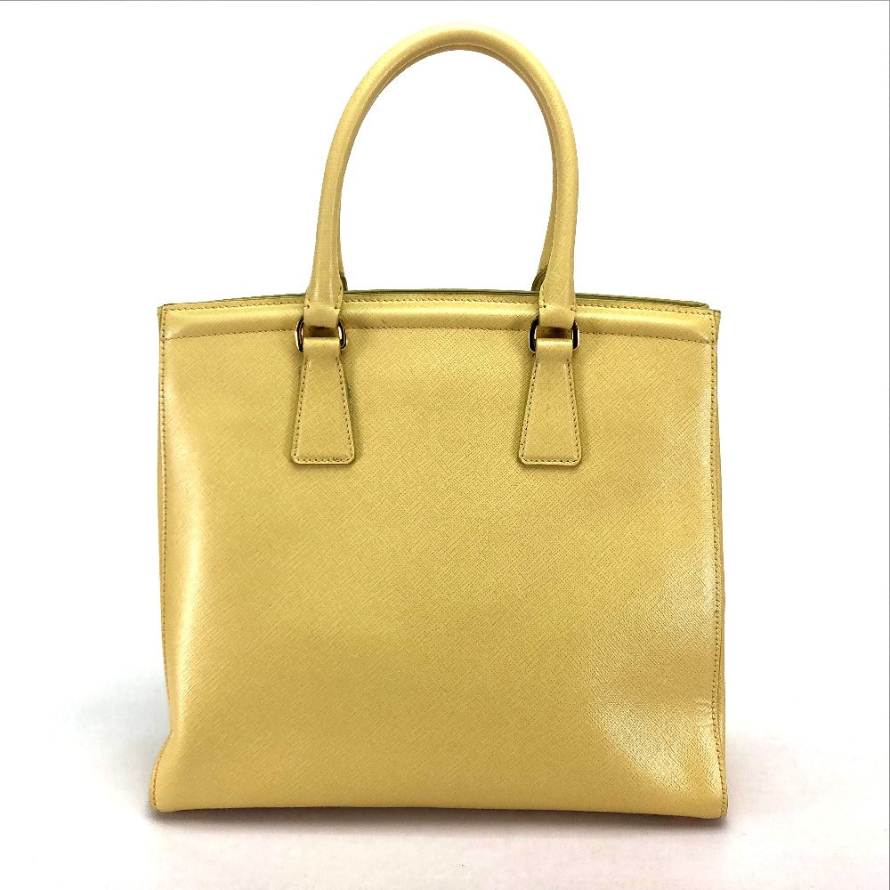 PRADA Handbag B2411M Safiano leather yellow Shoulder Bag Women Used