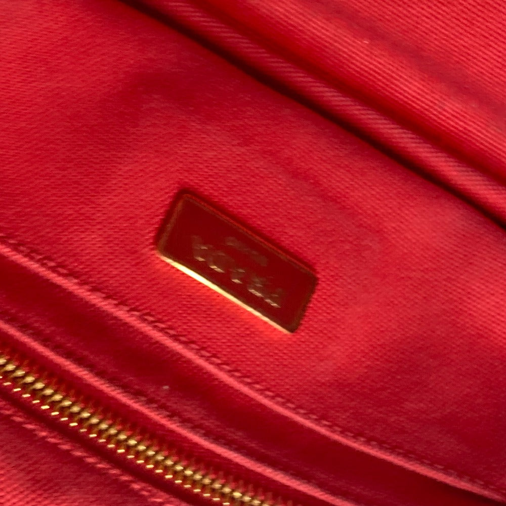 PRADA Handbag canvas Red logo Canapa Stainless Steel MINI