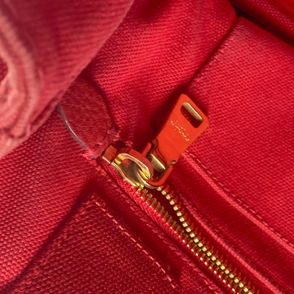 PRADA Handbag canvas Red logo Canapa Stainless Steel MINI