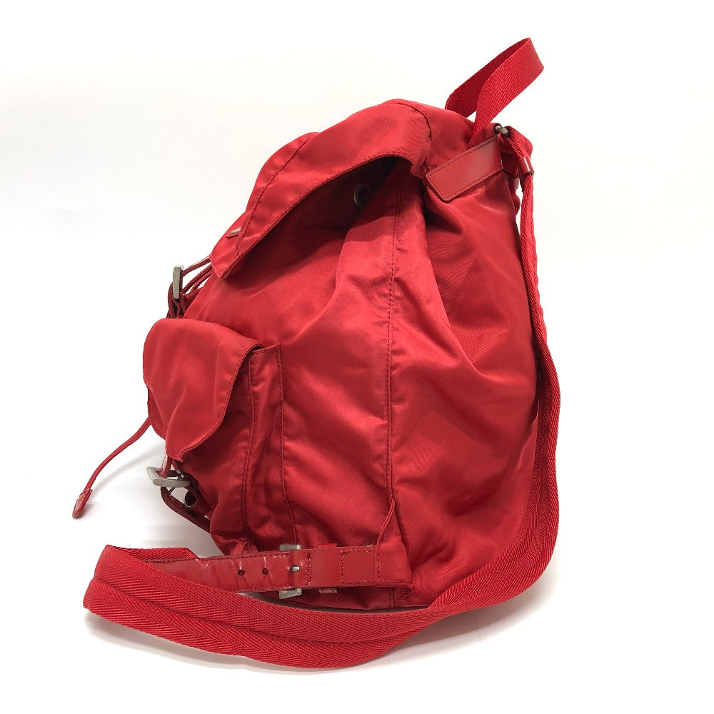 PRADA Backpack Nylon Red With logo