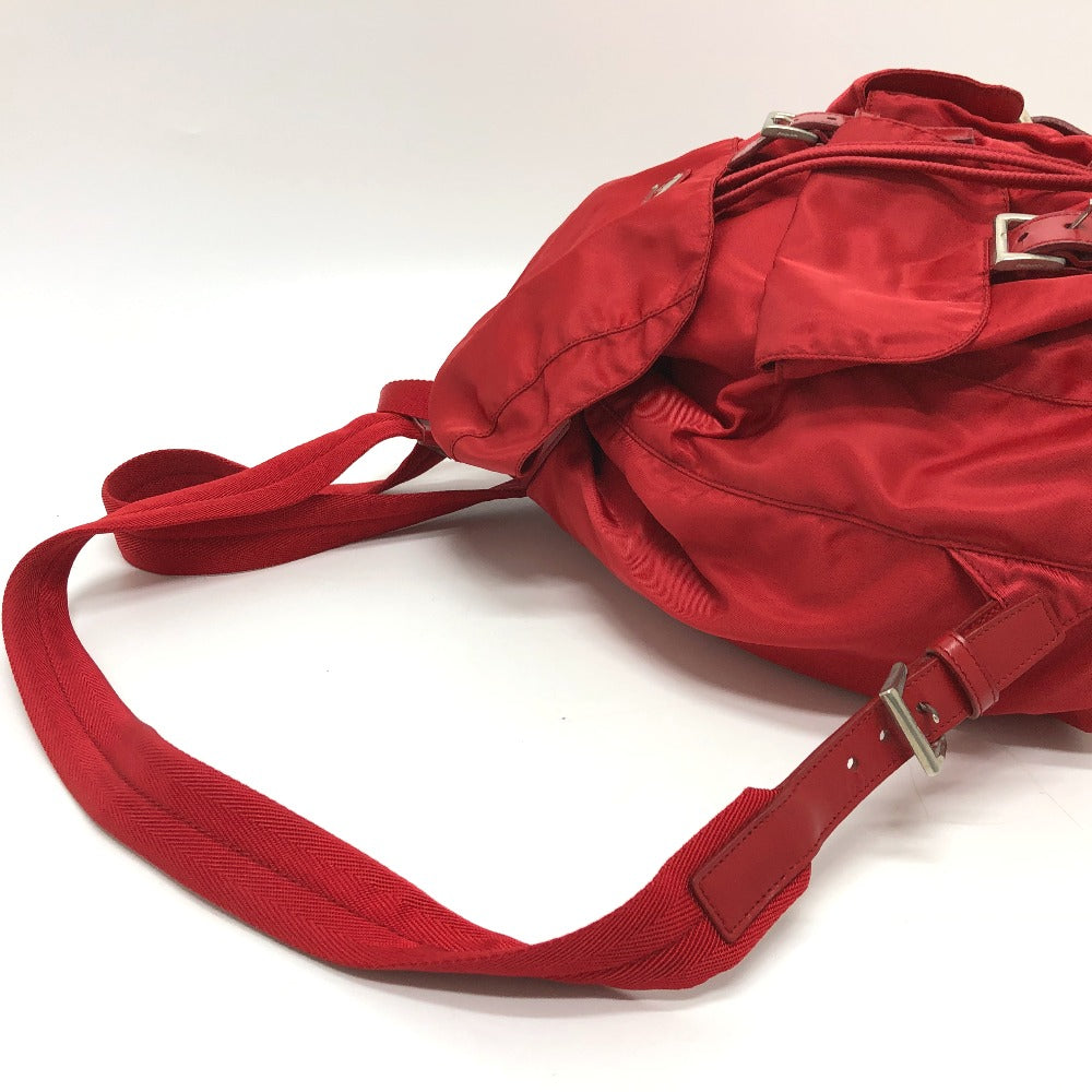 PRADA Backpack Nylon Red With logo