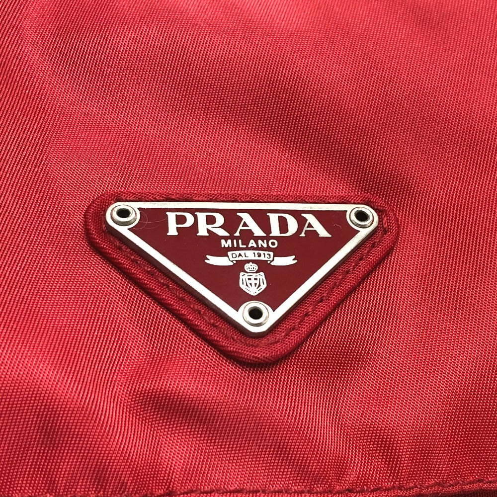 PRADA Backpack Nylon Red With logo