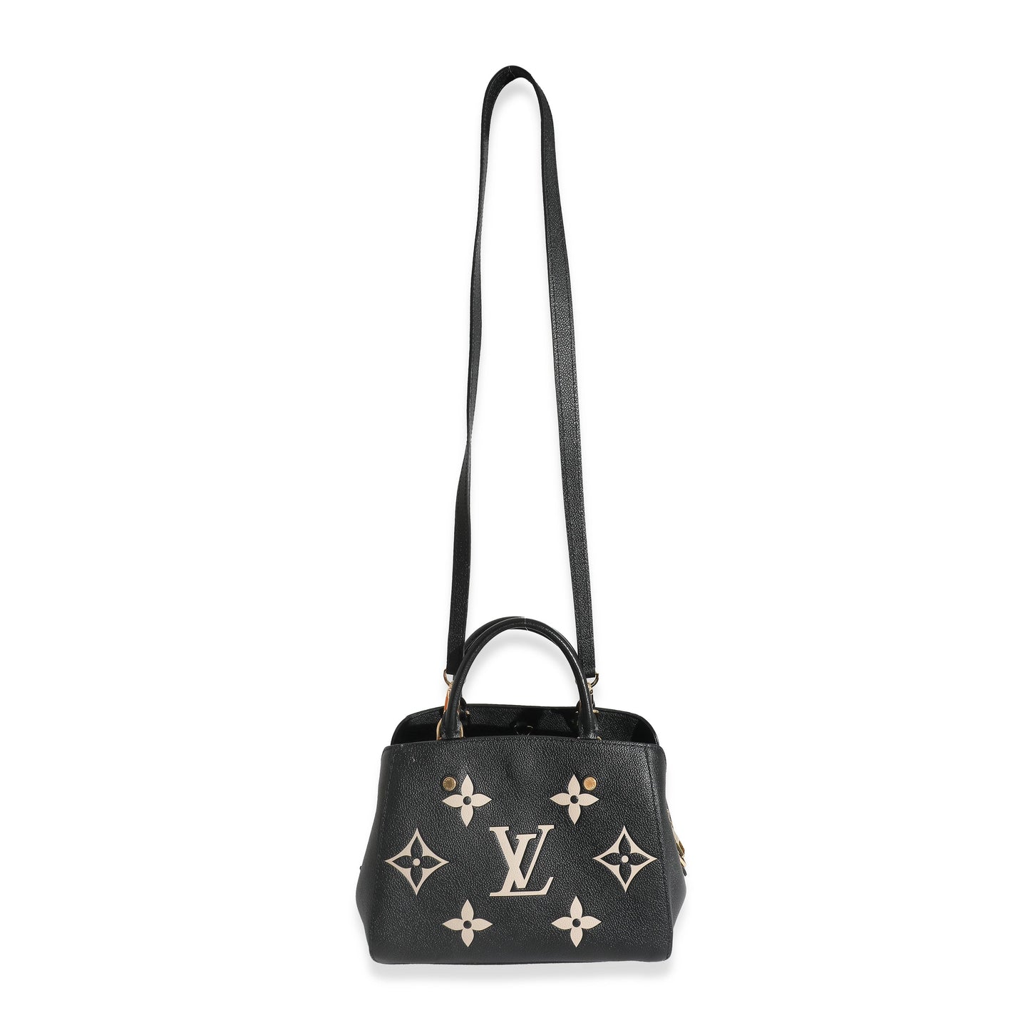 Louis Vuitton Black Beige Monogram Empreinte Montaigne BB