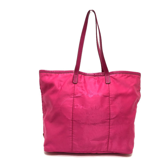 PRADA Tote Bag BR4634 Nylon / leather pink Gojaguard Women Used