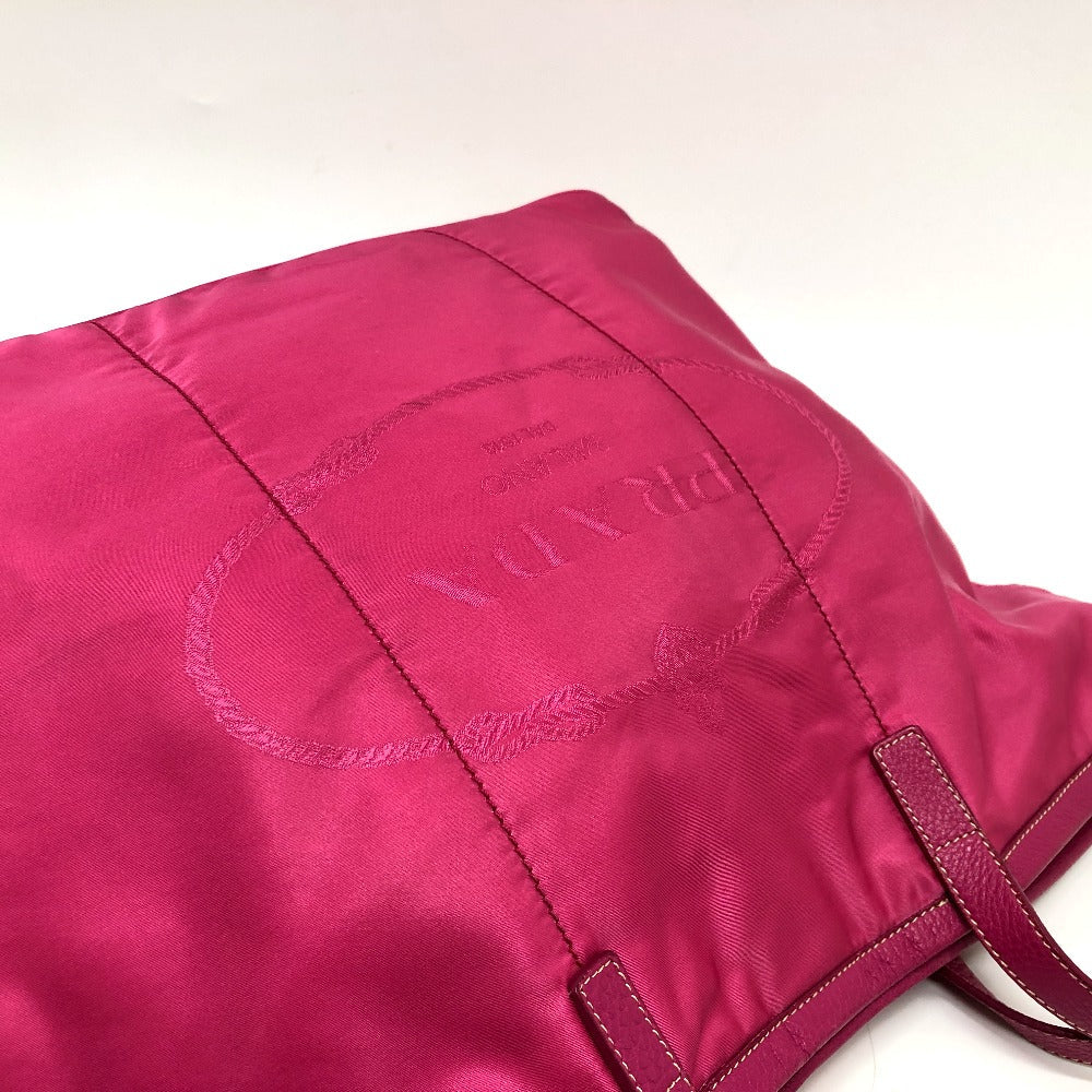 PRADA Tote Bag BR4634 Nylon / leather pink Gojaguard Women Used