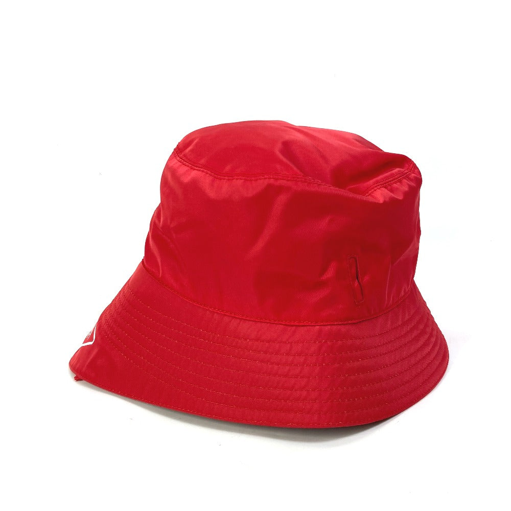 PRADA hat 2HC280 Nylon Polyamide Red With string triangle logo fisherman hat Women XXL Used