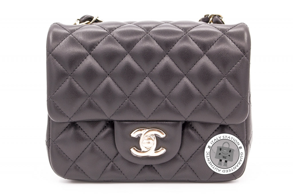 Chanel A35200 Y04059 Classic CC Flap Black / 94305 Lambskin Mini Shoulder Bags Pbhw