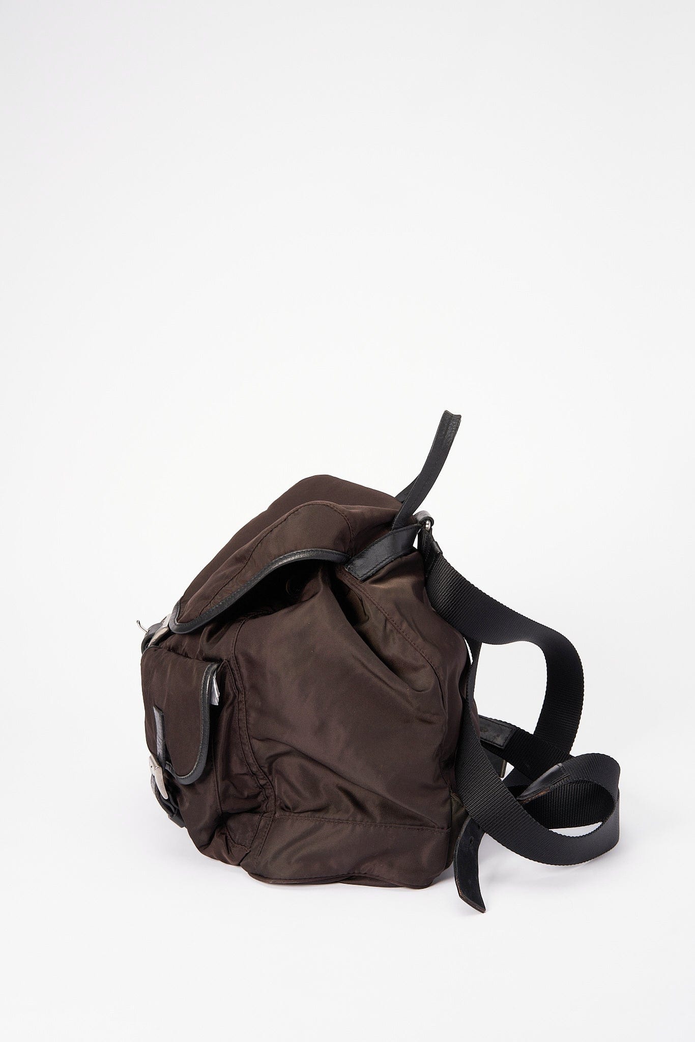 Prada Brown Nylon Backpack