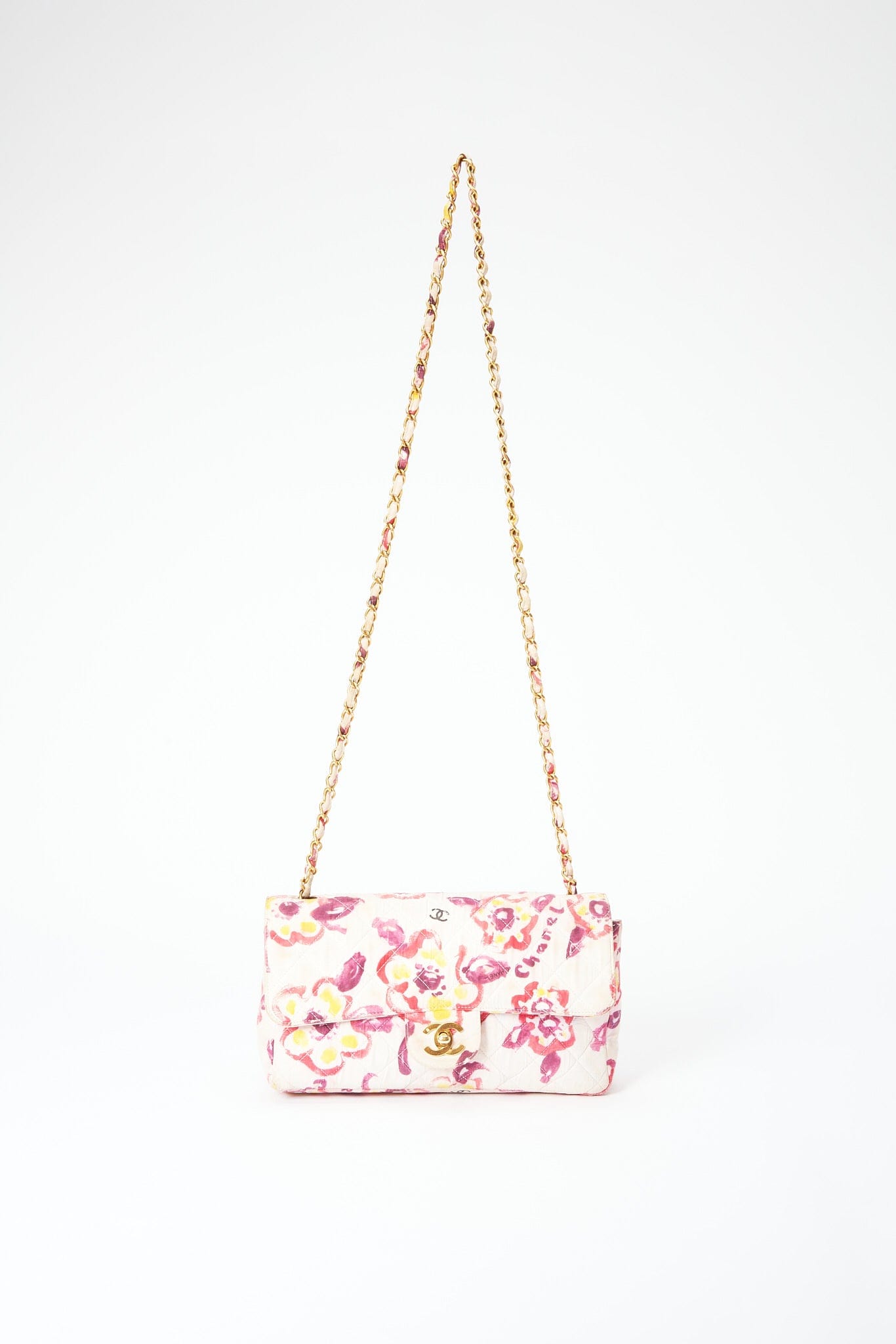 Vintage Chanel Watercolour Floral Flap Bag