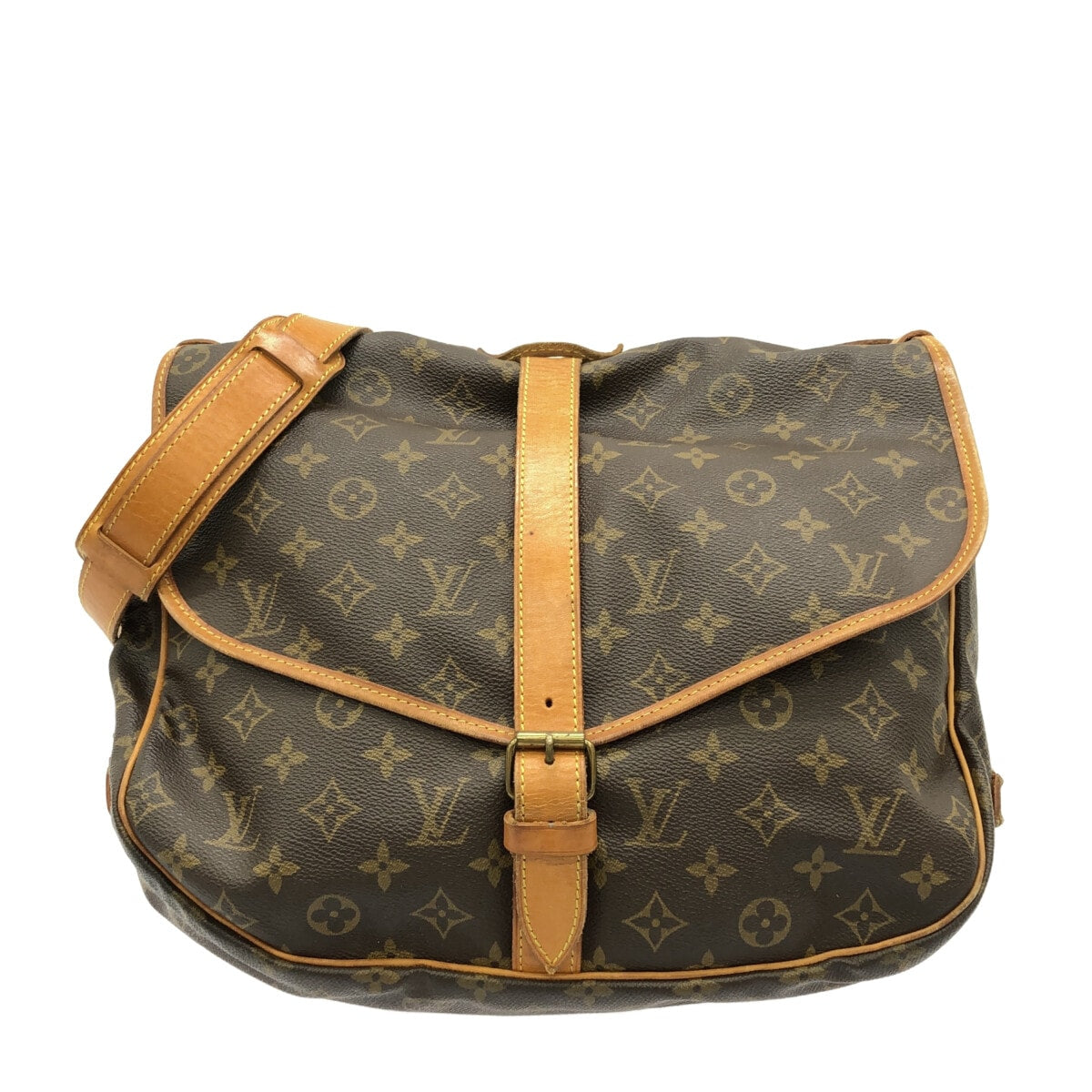 Louis Vuitton Saumur 35  Canvas Shoulder Bag ()