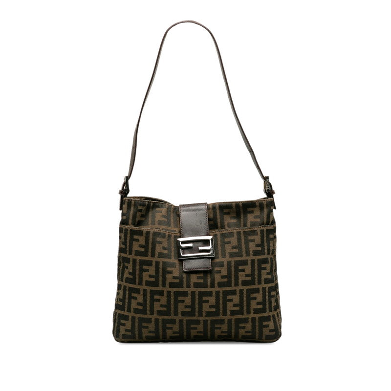 FENDY ZUCKA MANMABACKET HANDBACK 26727 Brown canvas leather ladies FENDI