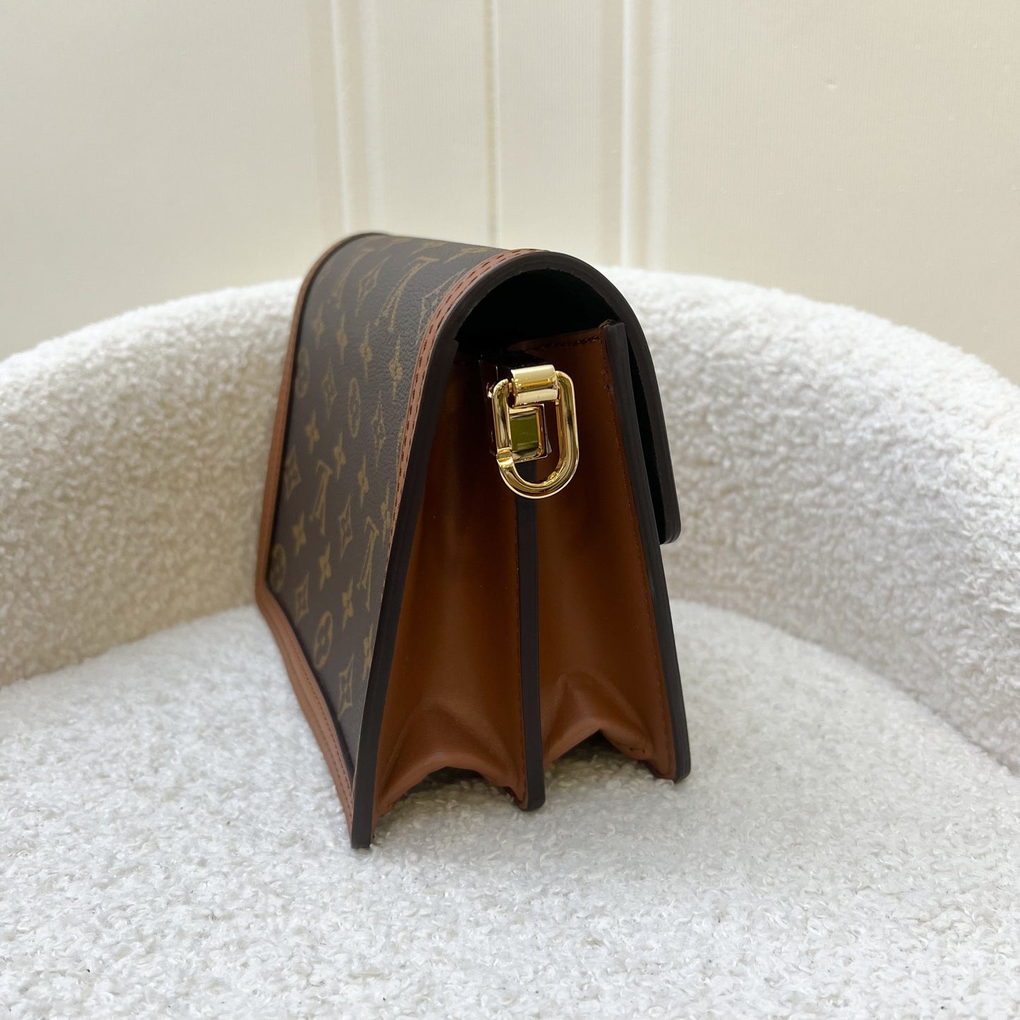 LV Mini Dauphine in Reverse Monogram, Monogram Canvas and GHW
