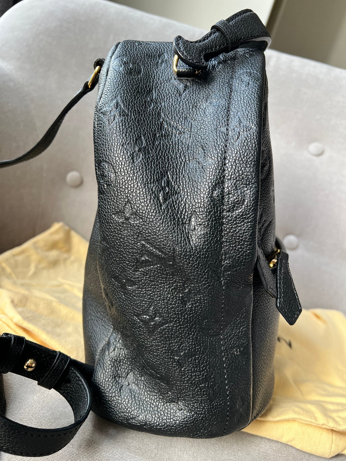 Louis Vuitton Sarbonne Backpack Black Empreinte