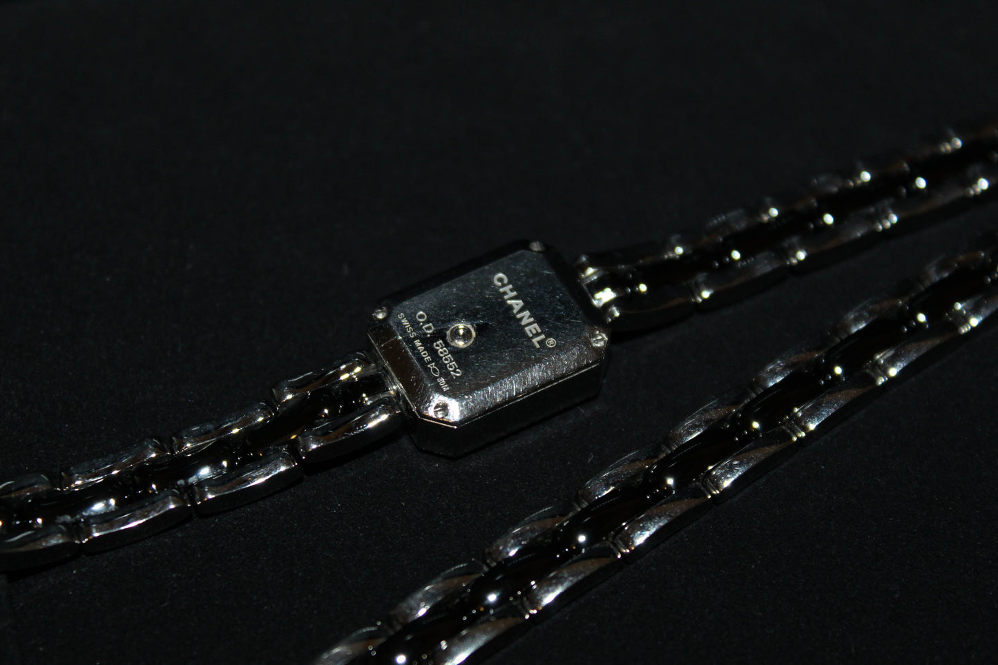 Chanel  Triple Row Steel & Black Ceramic with Diamonds Premie're Mini Watch