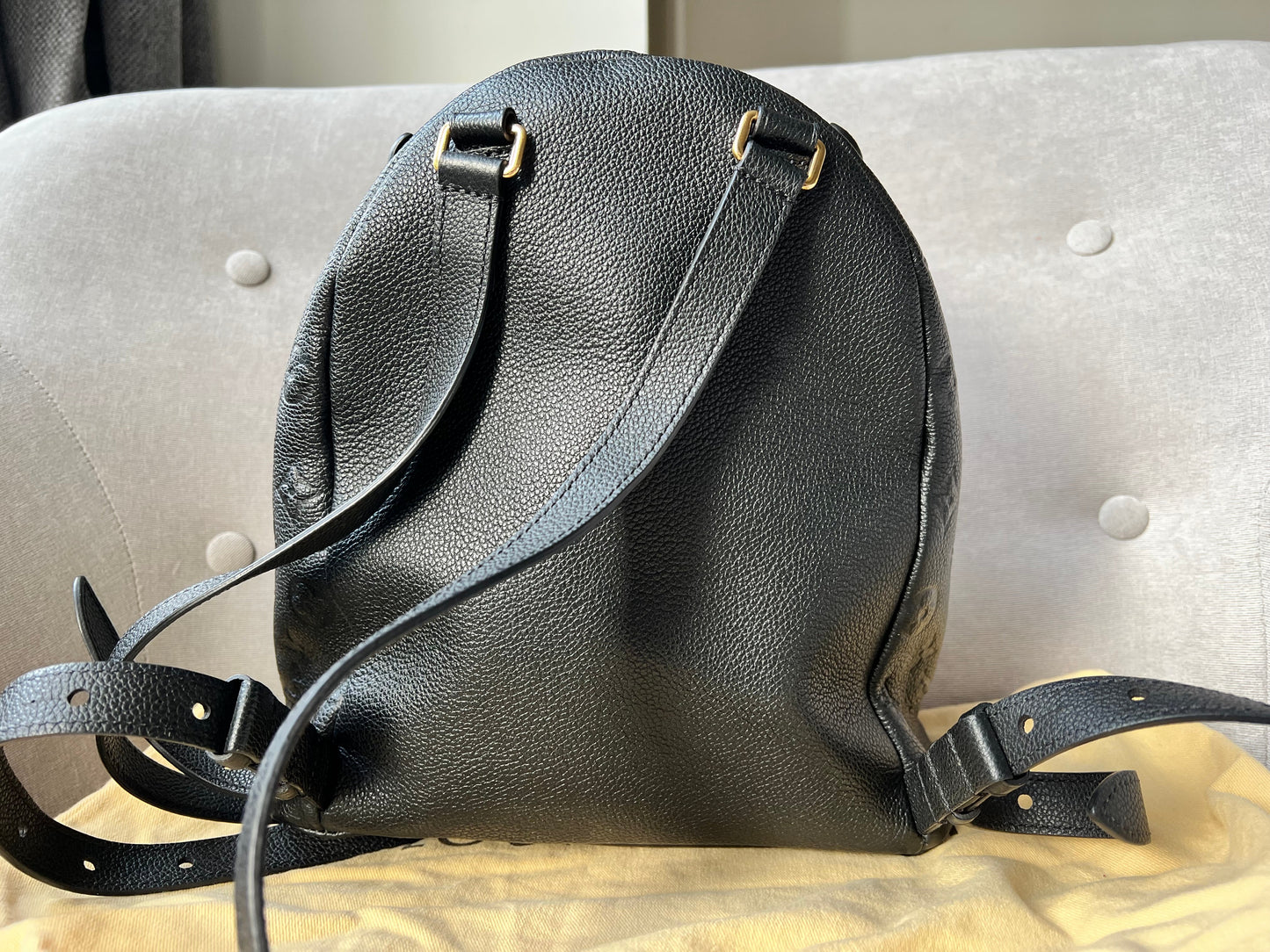 Louis Vuitton Sarbonne Backpack Black Empreinte