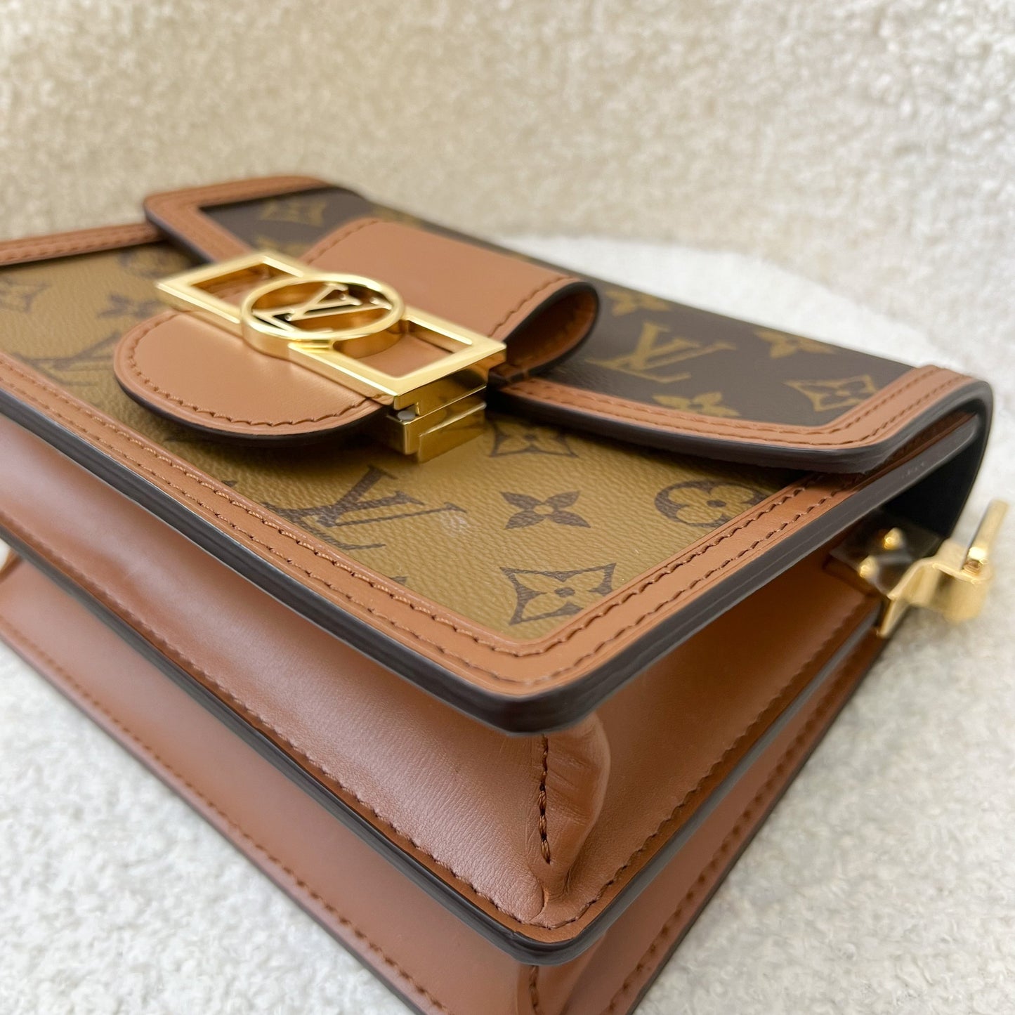 LV Mini Dauphine in Reverse Monogram, Monogram Canvas and GHW