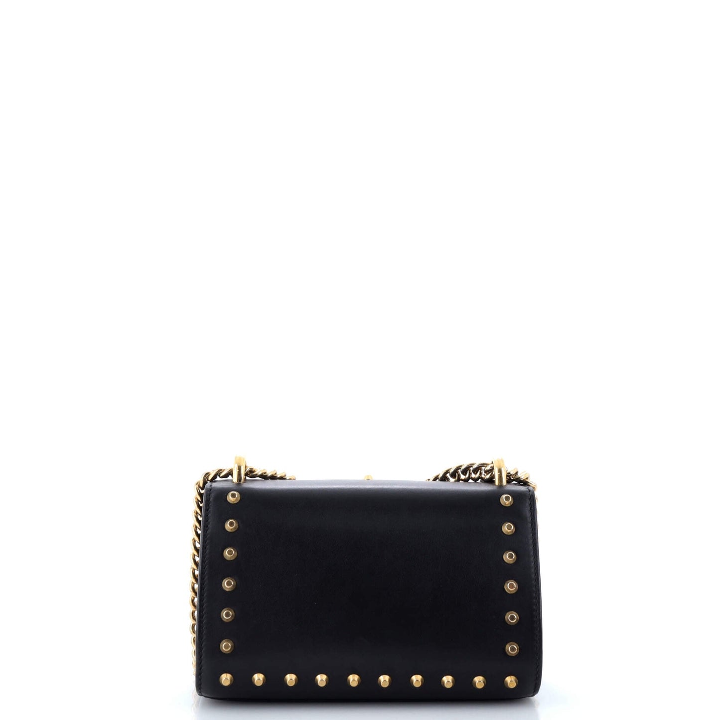 Pearly Padlock Shoulder Bag Studded Leather Small