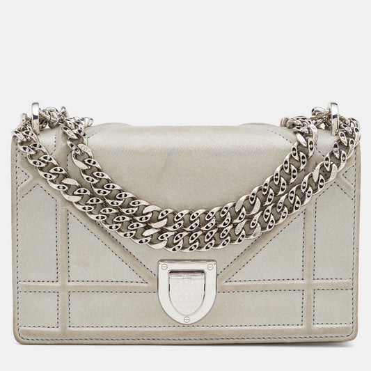 Dior Shimmering Leather Mini Diorama Crossbody Bag