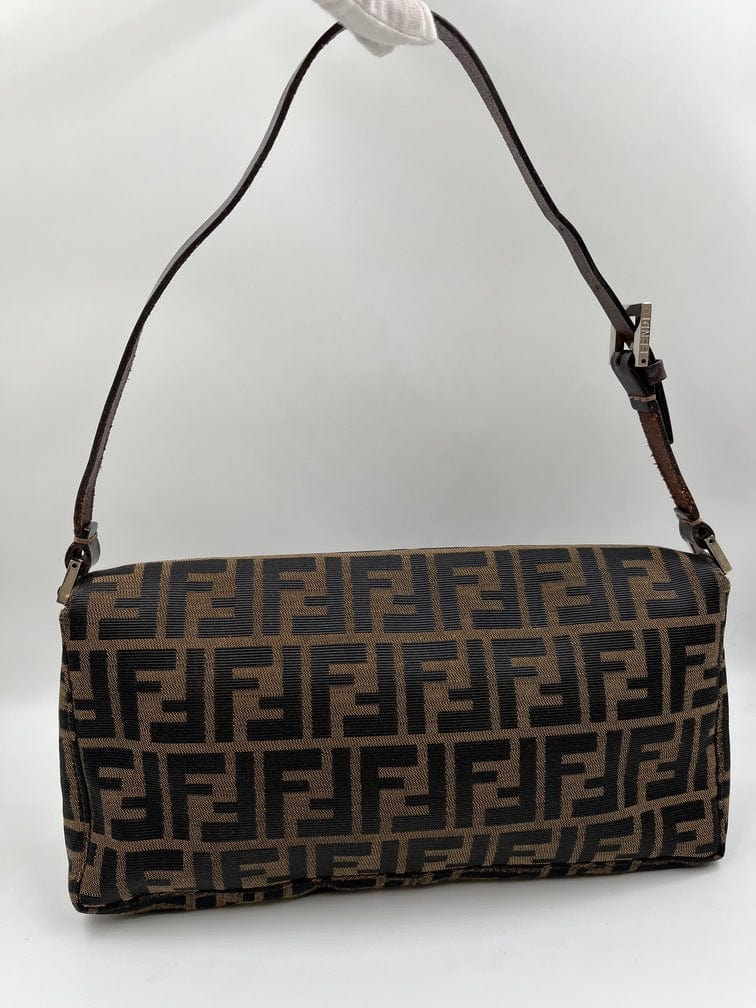 Vintage Fendi Shoulder Bag in Zucca Monogram Canvas