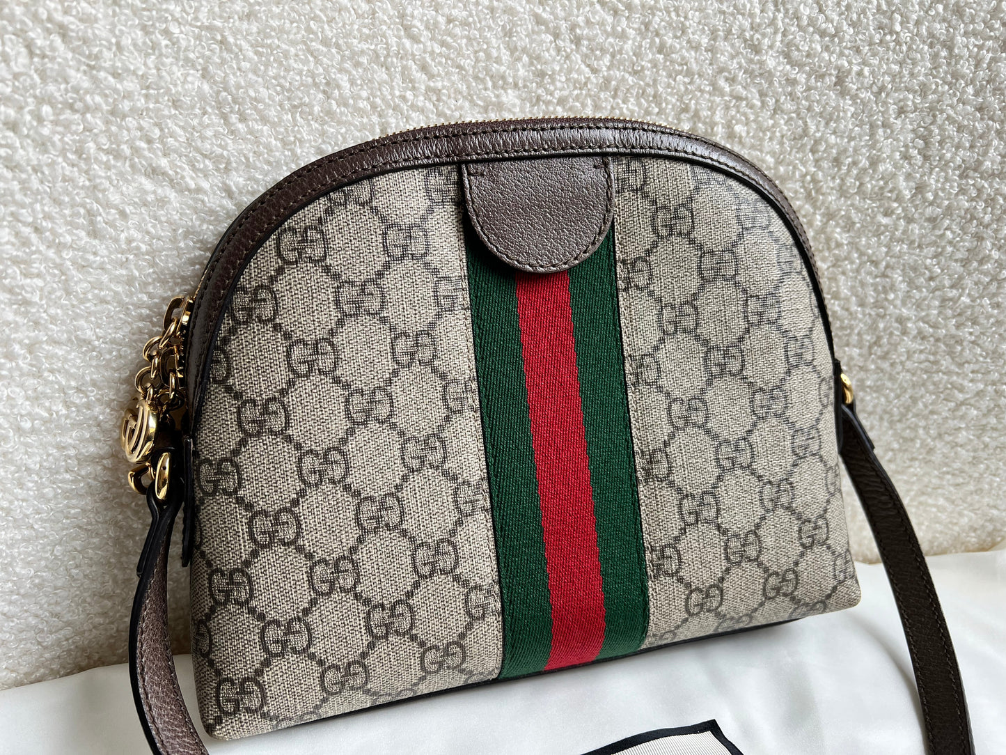 Gucci Ophidia GG Supreme Rounded Top Shoulder Bag