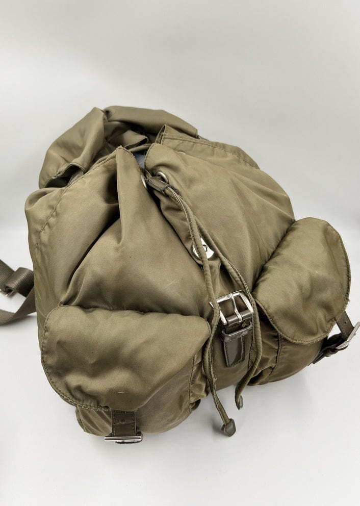 Prada Olive Nylon Backpack