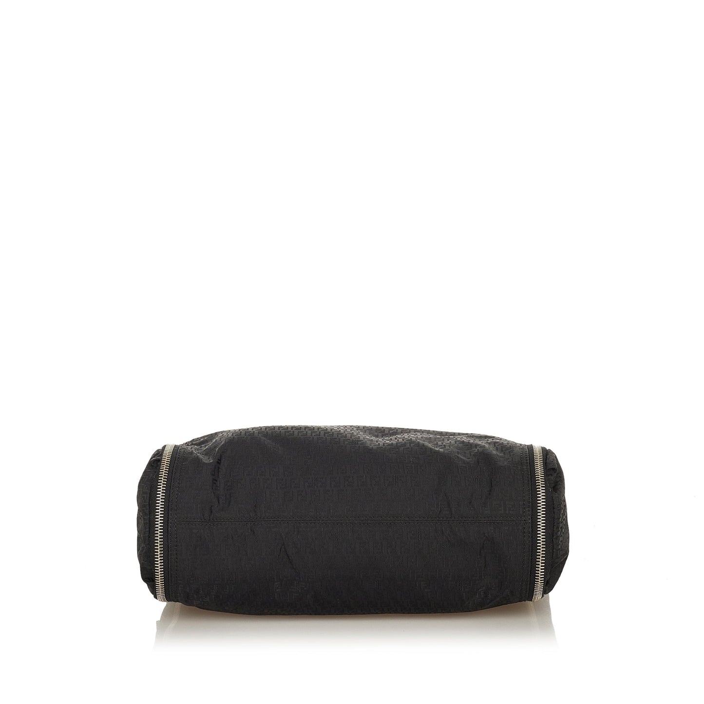 FENDI Zucchino Nylon Shoulder Bag Black