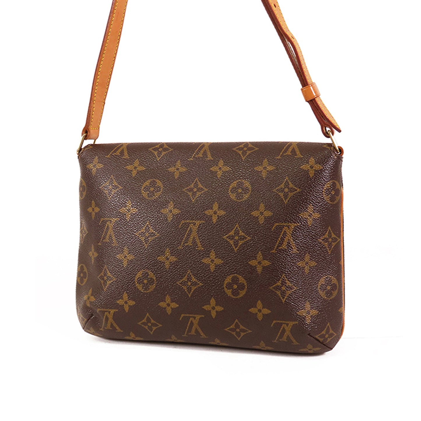 Brown Louis Vuitton Monogram Musette Tango Long Strap Crossbody Bag