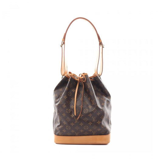 Louis Vuitton Noe Monogram Shoulder Bag PVC Leather Brown