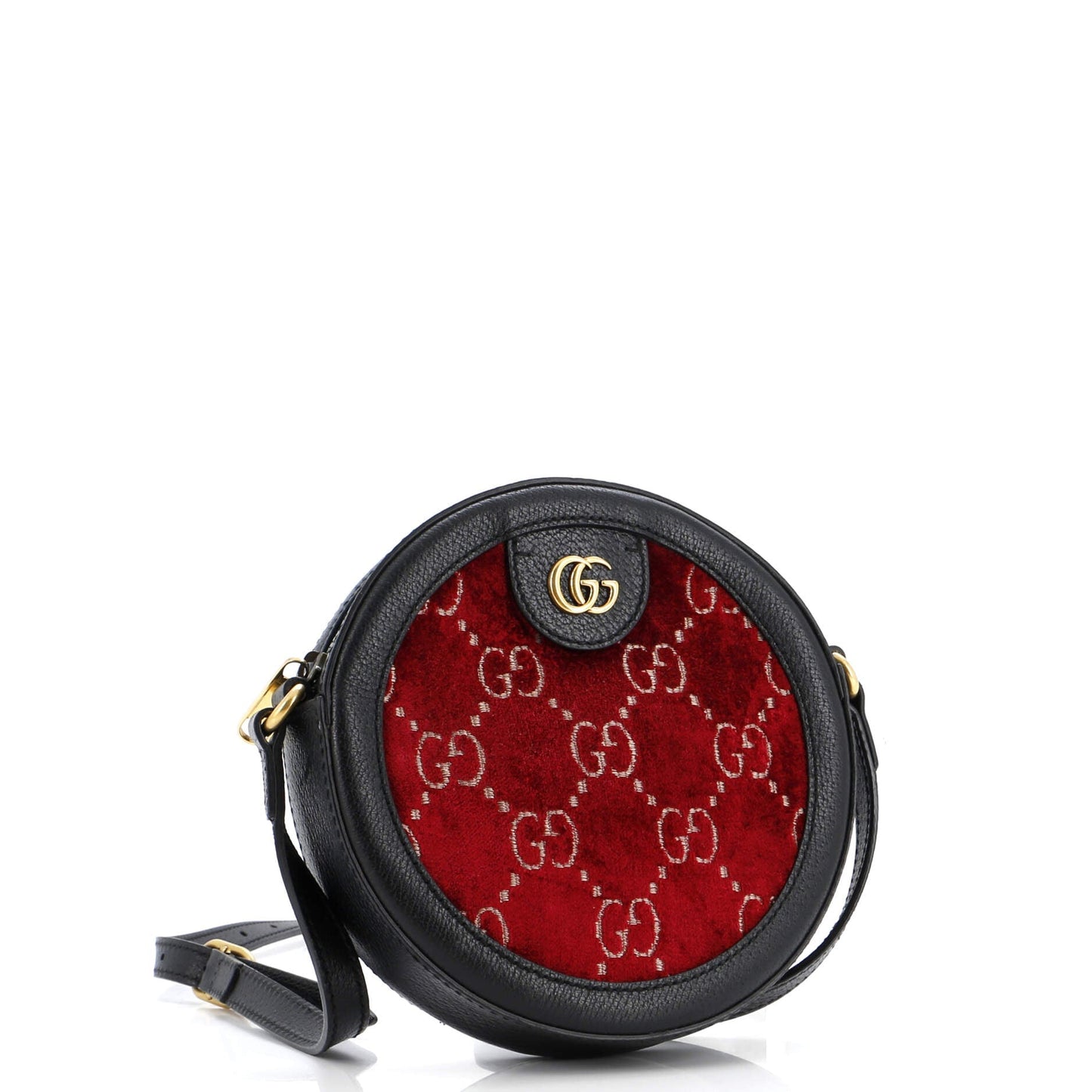 Ophidia Round Shoulder Bag GG Velvet Mini