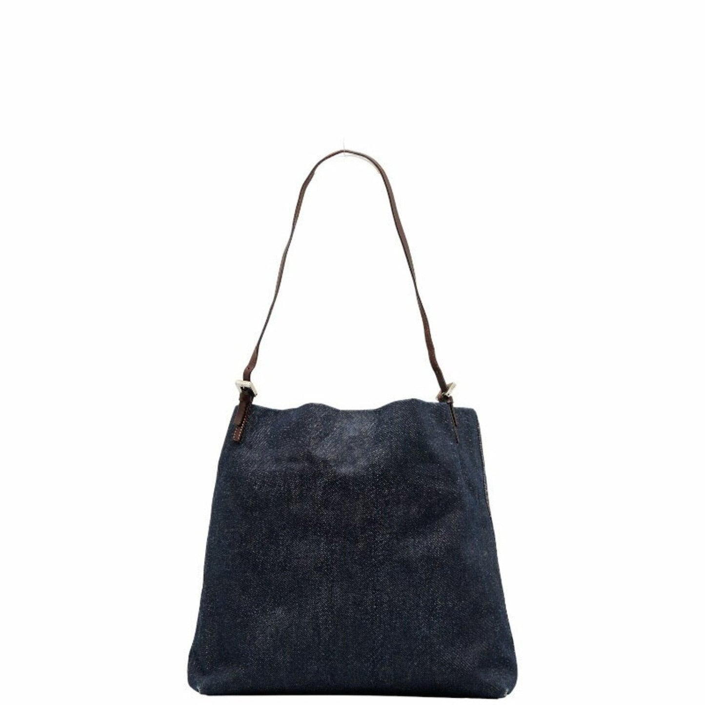 FENDI Tote Bag Shoulder 26633 Indigo Blue Canvas Leather Women's