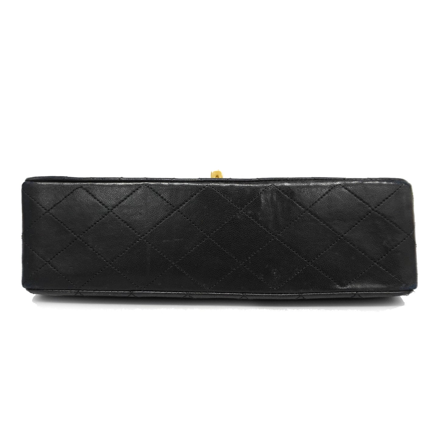 CHANELAuth  Matelasse W Flap W Chain Lambskin Women's Leather Shoulder Bag Black