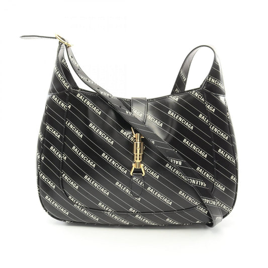 GUCCI x BALENCIAGA Hacker Jackie 1961 Shoulder Bag Leather Women's Black White 636712