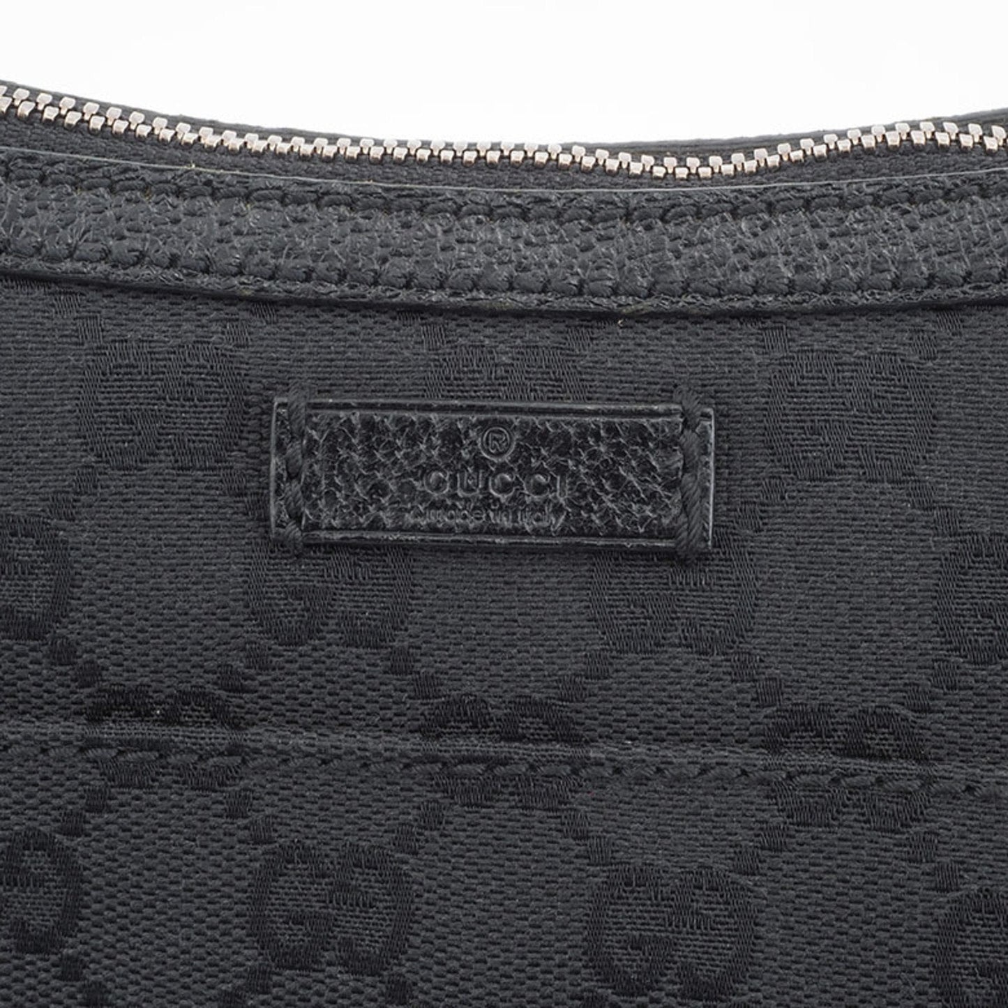 Gucci GG Canvas Shoulder Bag Black 114272 Women's Leather Crossbody GUCCI