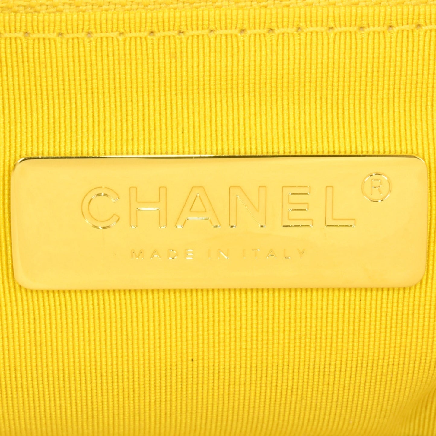 CHANEL 19 Matelasse Chain Shoulder Bag No. 30 Canvas Leather Yellow